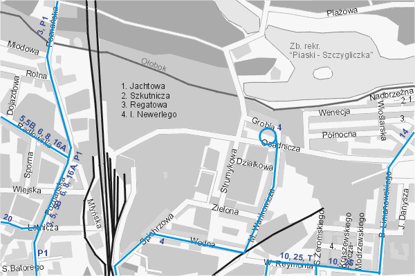 Mapa ( Plan ) Ostrowa Wielkopolskiego. Warstwa komunikacyjna. Ostrw Wielkopolski - Wielkopolska.    

   Warstwa komunikacyjna prezentuje ukad ulic Ostrowa Wielkopolskiego, oraz okolicznych miejscowoci wraz z zaznaczonymi liniami komunikacji miejskiej i podmiejskiej. Zaznaczono: linie autobusowe dzienne i nocne. Mapa wykonana jest w skali 1:10 000 - warstwa komunikacyjna.

Ostrw Wielkopolski - warstwa komunikacyjna Internetowego Planu Ostrowa Wielkopolskiego serwisu Cyber Wielkopolska.